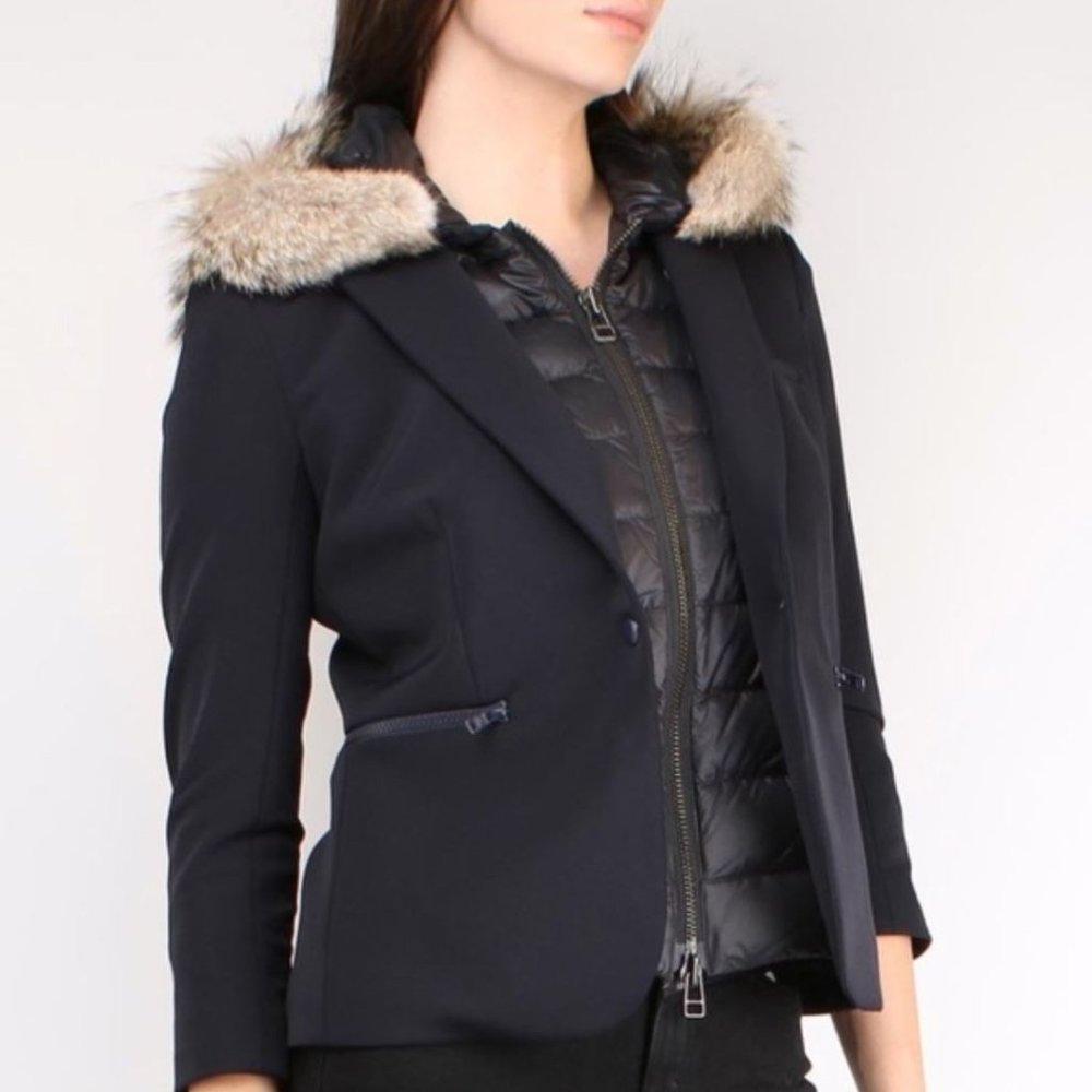 Veronica Beard Fur Lined Hoodie Puffer Vest DICKEY - Picture 6 of 8